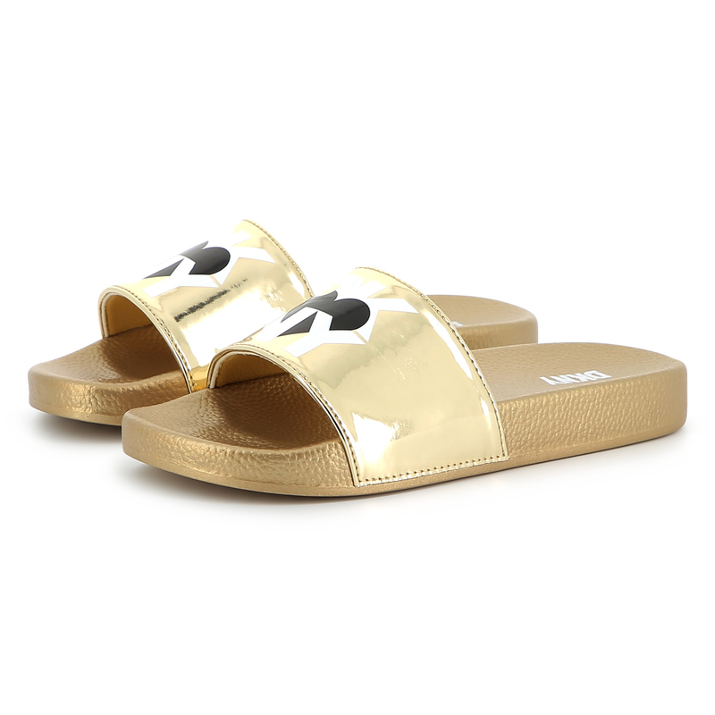 Lightweight metallic slides DKNY 
                    GIRL