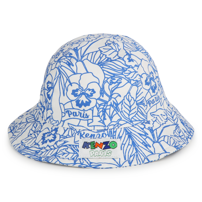 Patterned cotton bucket hat KENZO KIDS 
                    UNISEX