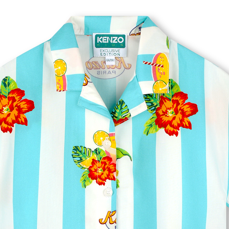 Printed cotton shirt KENZO KIDS 
                    GIRL