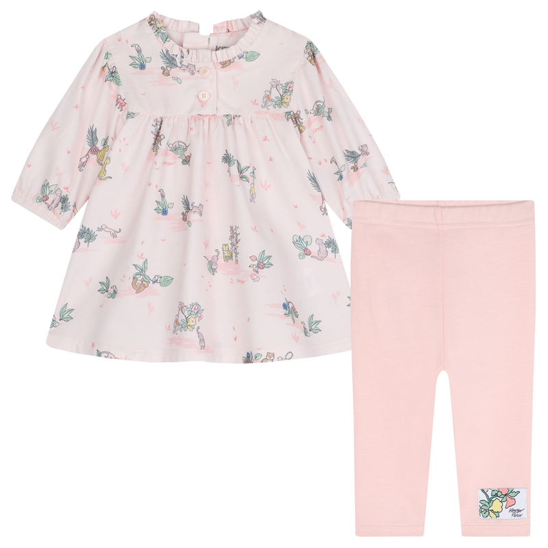 Cotton Leggings & Dress KENZO KIDS 
                    GIRL