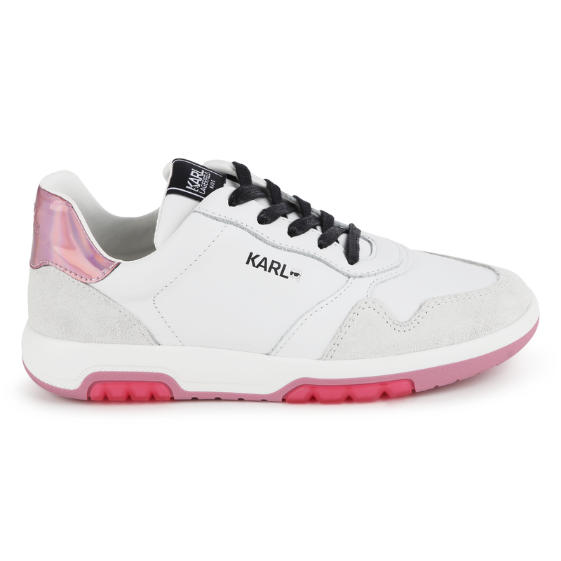 Low-Top Leather Sneakers KARL LAGERFELD KIDS 
                    GIRL