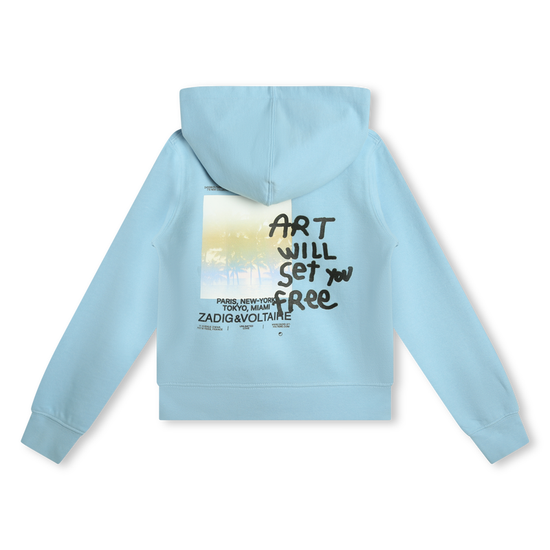 Hooded Cotton Sweatshirt ZADIG & VOLTAIRE 
                    GIRL