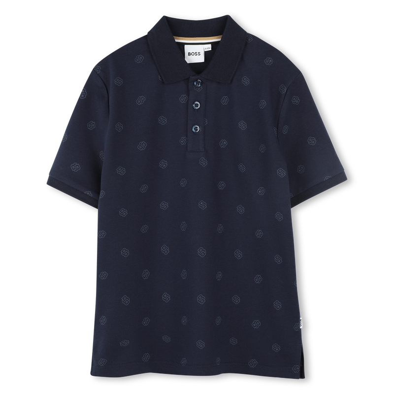 Printed straight-cut polo BOSS 
                    BOY