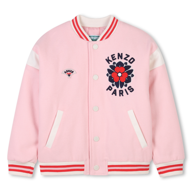 Embroidered woolen jacket KENZO KIDS 
                    GIRL