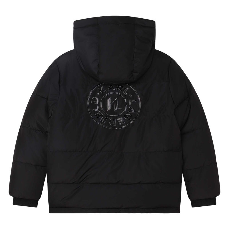 Waterproof hooded puffer KARL LAGERFELD KIDS 
                    BOY