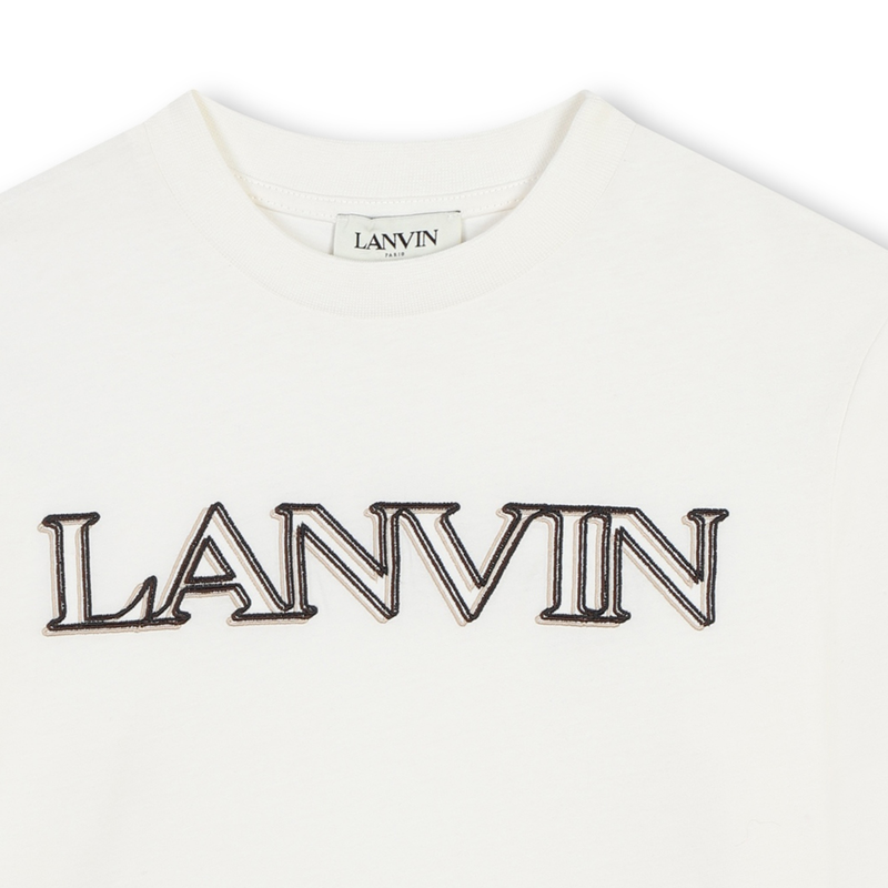 Embroidered Logo T-Shirt LANVIN 
                    BOY