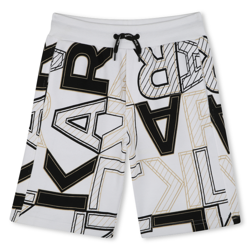Printed cotton Bermuda shorts KARL LAGERFELD KIDS 
                    BOY