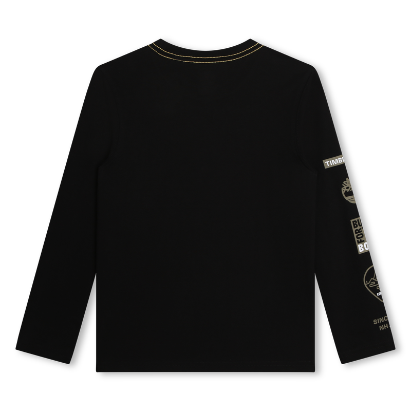 Long-Sleeved Cotton T-Shirt TIMBERLAND 
                    BOY