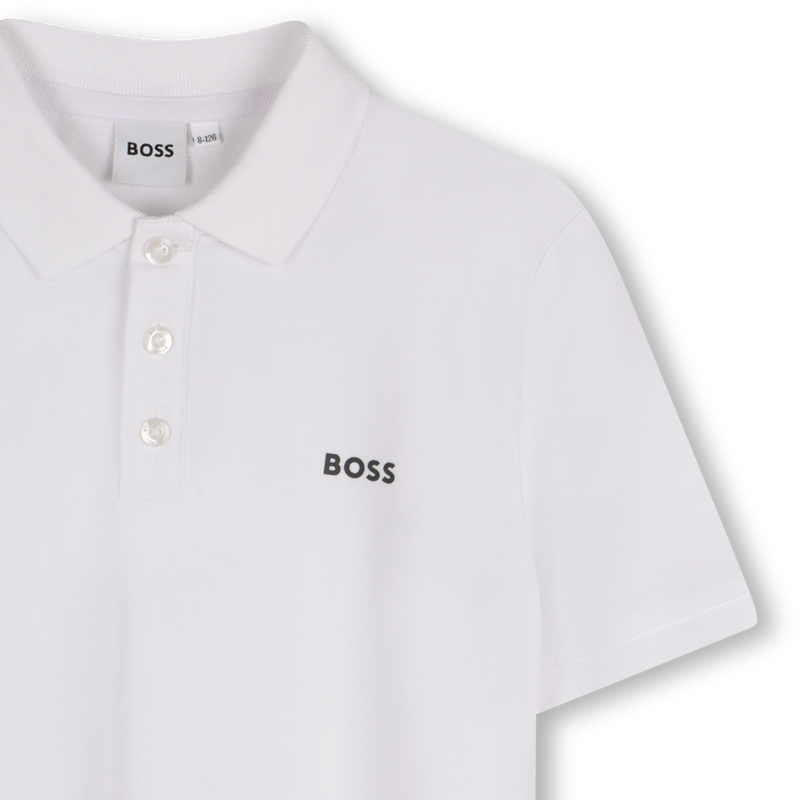 Cotton polo shirt with logo BOSS 
                    BOY