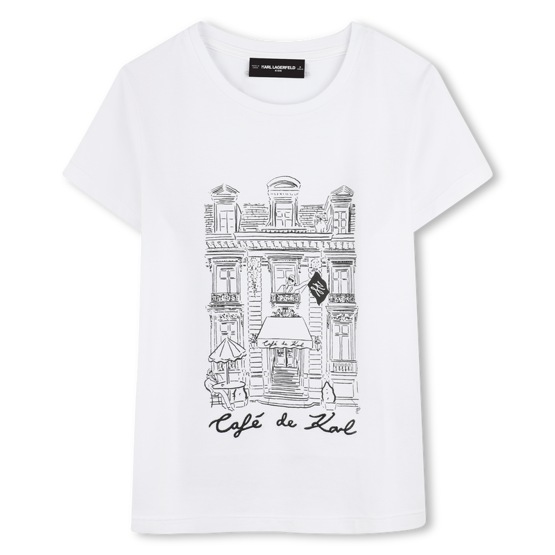 T-shirt with print KARL LAGERFELD KIDS 
                    GIRL
