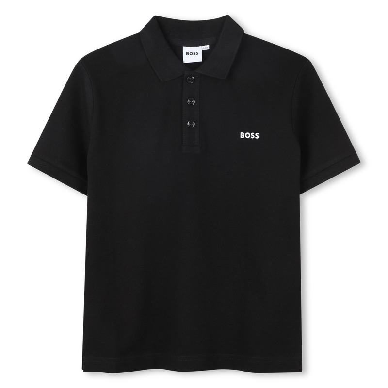 Cotton polo shirt with logo BOSS 
                    BOY