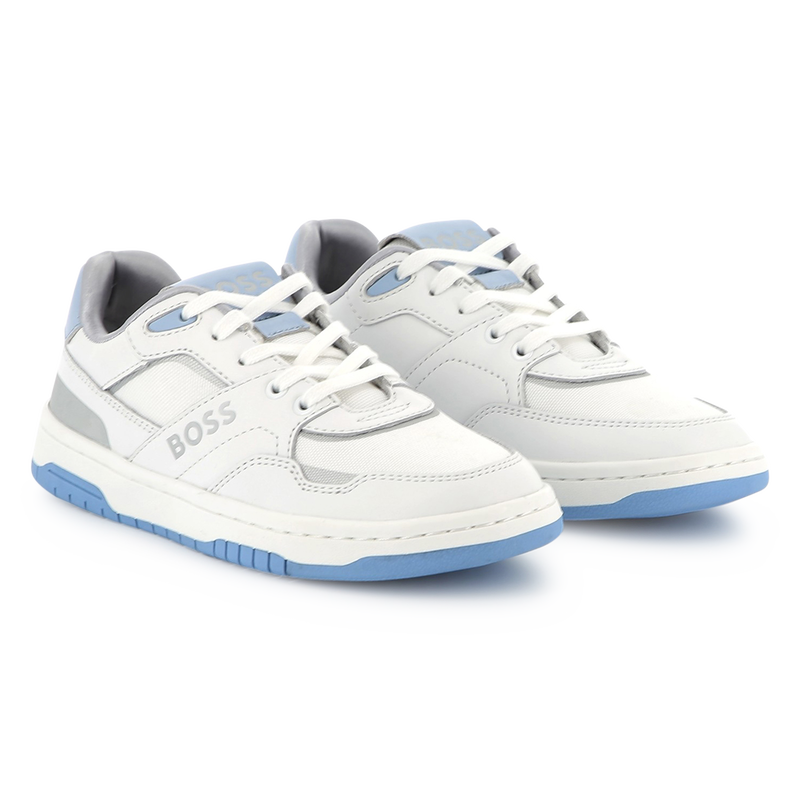 Lace-up dual-fabric sneakers BOSS 
                    GIRL