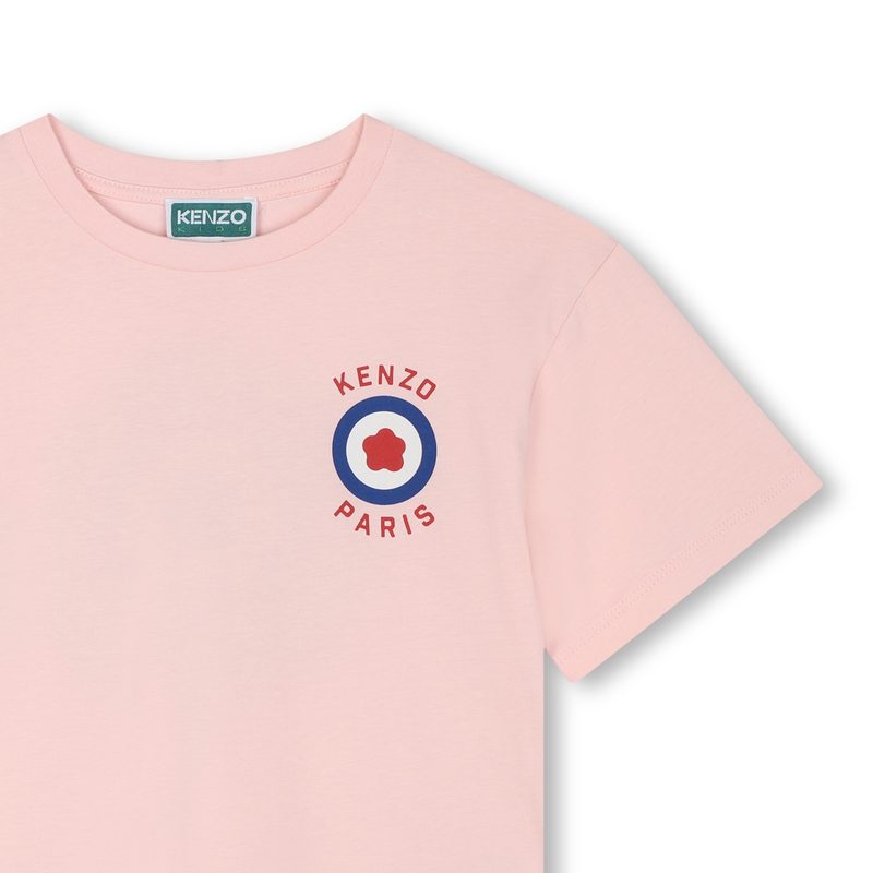 Short-Sleeved Cotton T-Shirt KENZO KIDS 
                    GIRL