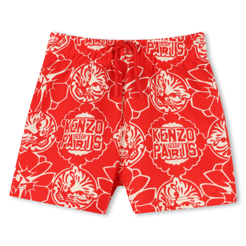 Printed cotton Bermuda shorts KENZO KIDS 
                    BOY