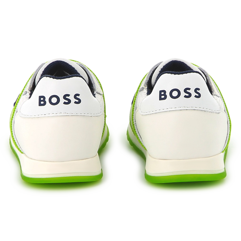 Leather and mesh sneakers BOSS 
                    BOY