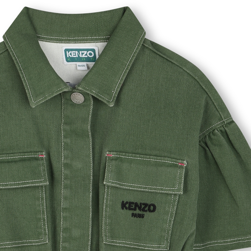 Cotton safari dress KENZO KIDS 
                    GIRL