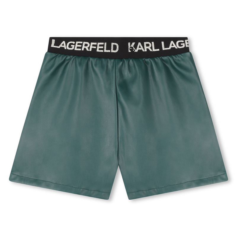 Faux Leather Shorts KARL LAGERFELD KIDS 
                    GIRL