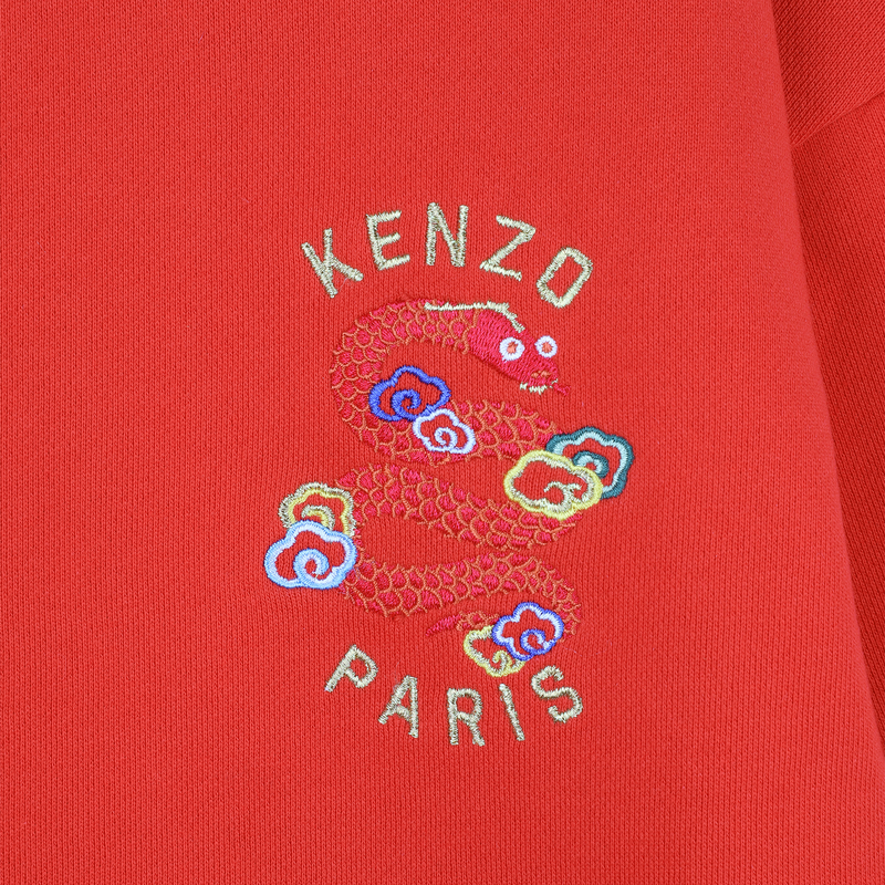 Straight-cut embroidered dress KENZO KIDS 
                    GIRL