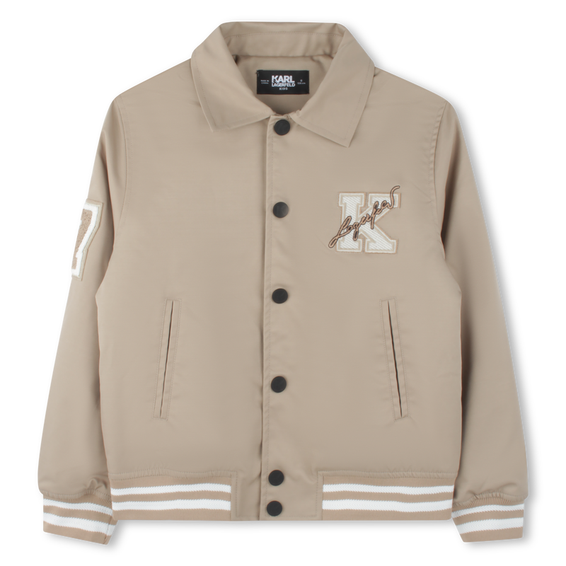 Padded twill jacket KARL LAGERFELD KIDS 
                    BOY