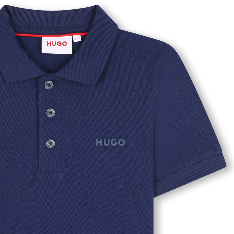 Short-sleeved piqué polo shirt HUGO 
                    BOY
