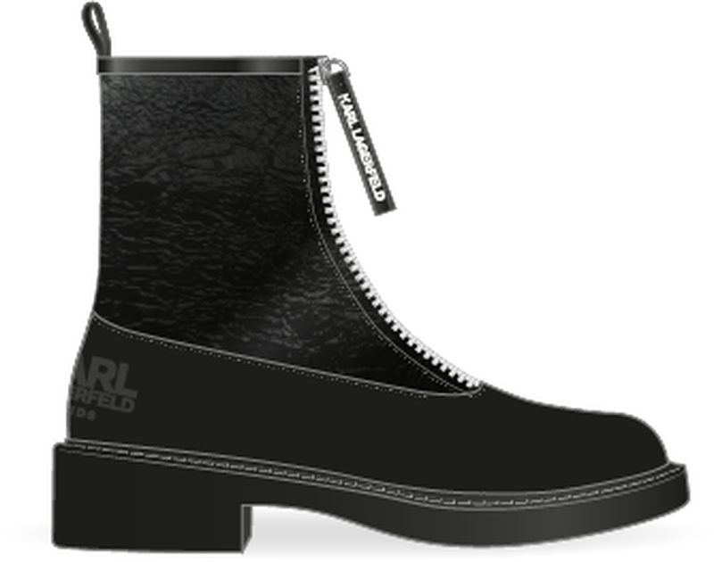 Patent Leather Ankle Boots KARL LAGERFELD KIDS 
                    GIRL