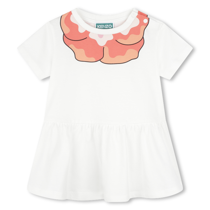 Short-sleeved cotton dress KENZO KIDS 
                    GIRL