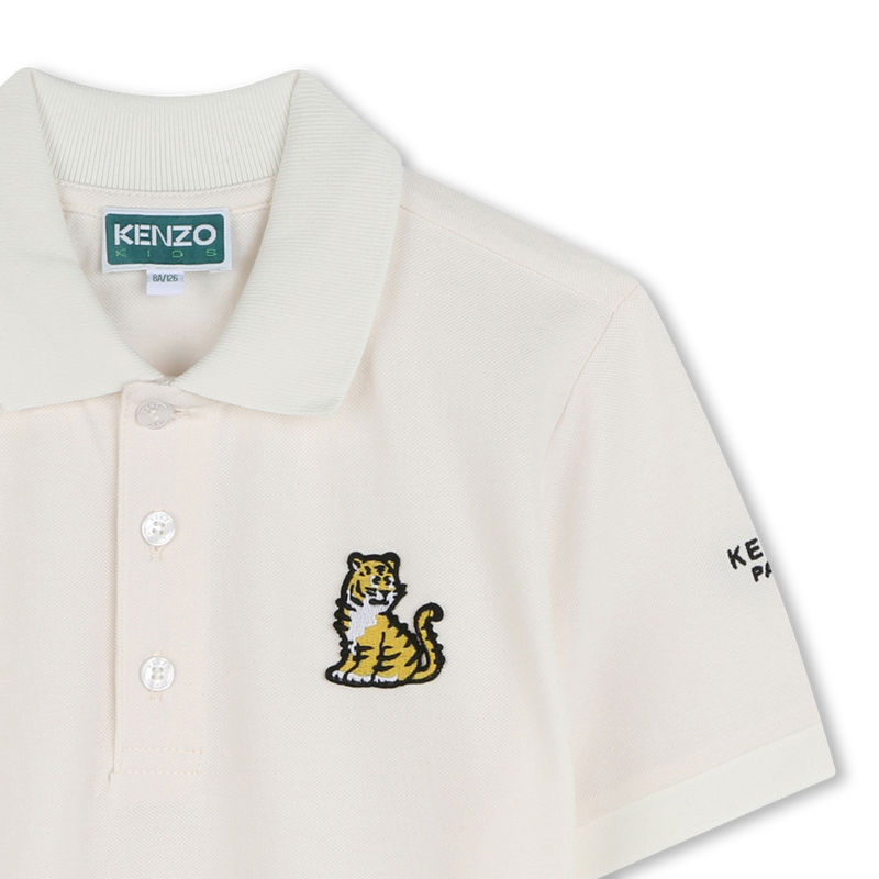 Short-sleeved cotton polo KENZO KIDS 
                    UNISEX