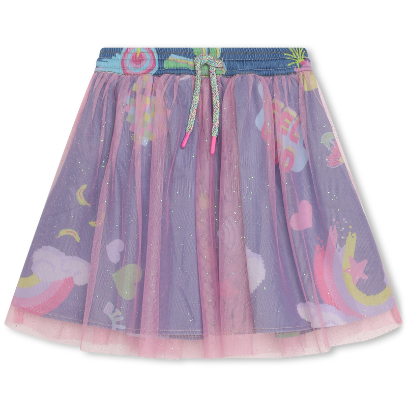 Layered denim-tulle skirt BILLIEBLUSH 
                    GIRL