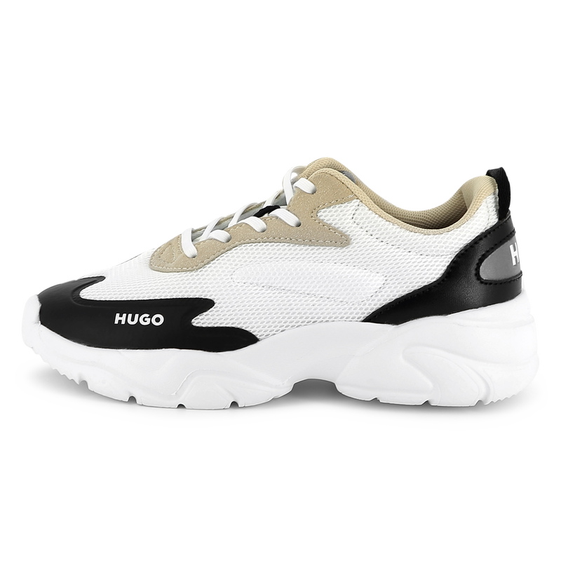 Bi-material lace-up sneakers HUGO 
                    BOY