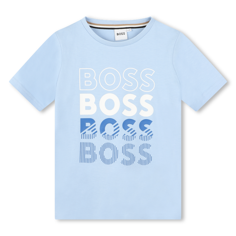 Cotton round-collar T-shirt BOSS 
                    BOY
