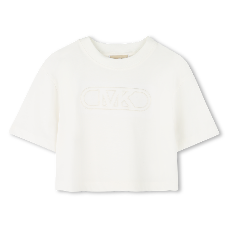 Embroidered cotton T-shirt MICHAEL KORS 
                    GIRL