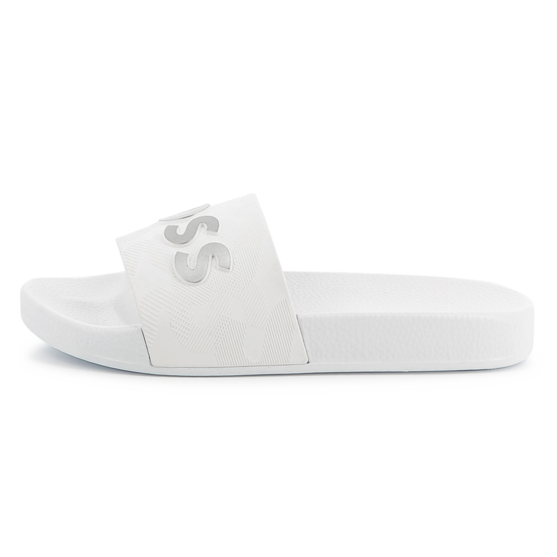 Sliders with textured logo BOSS 
                    BOY