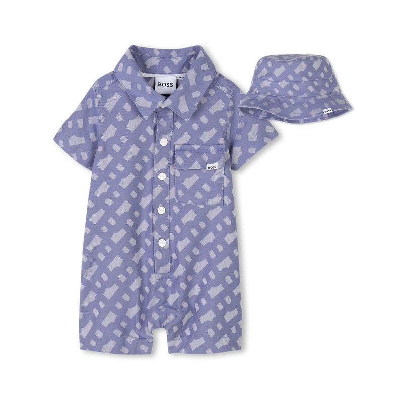 Short romper and sun hat set BOSS 
                    BOY