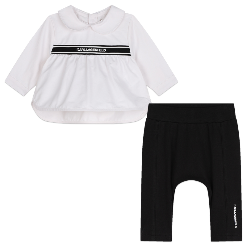 Cotton Shirt & Leggings KARL LAGERFELD KIDS 
                    GIRL