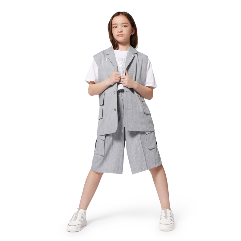 Two-material lace-up sneakers DKNY 
                    GIRL