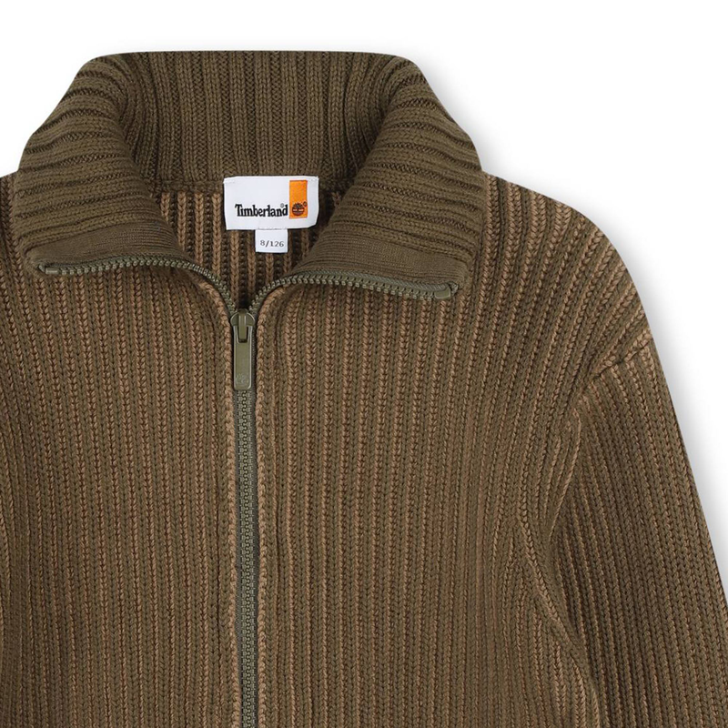 Zip-Up Knit Cardigan TIMBERLAND 
                    BOY